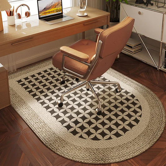 High-end Arched Computer Chair Floor Mat Dressing Table Chair Foot Mat Study Room Gaming Chair Swivel Chair Desk Under Carpet