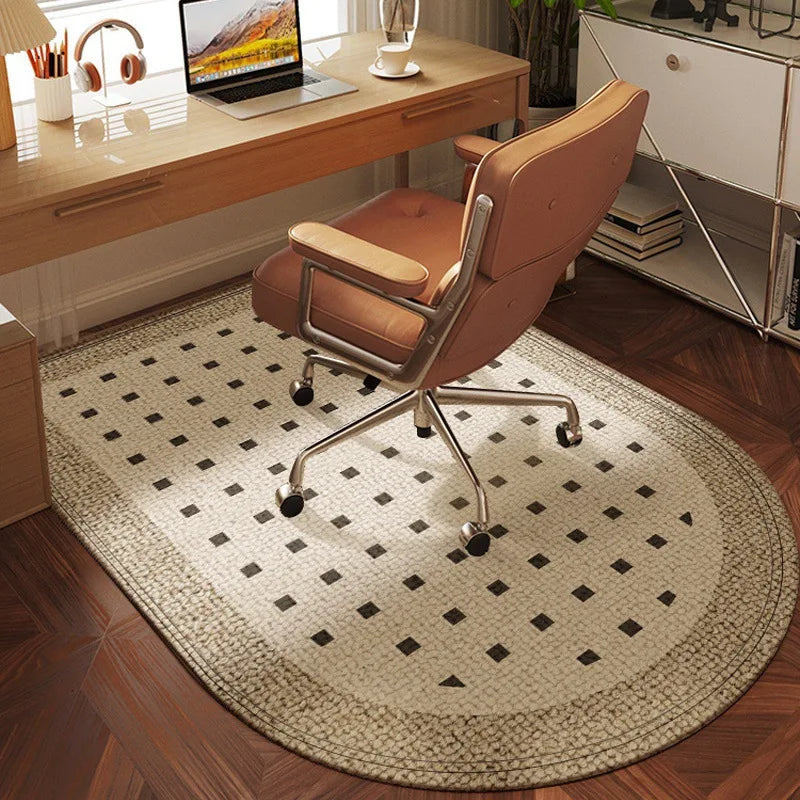 High-end Arched Computer Chair Floor Mat Dressing Table Chair Foot Mat Study Room Gaming Chair Swivel Chair Desk Under Carpet